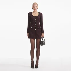 Metallic Boucle Mini Dress^self-portrait Flash Sale