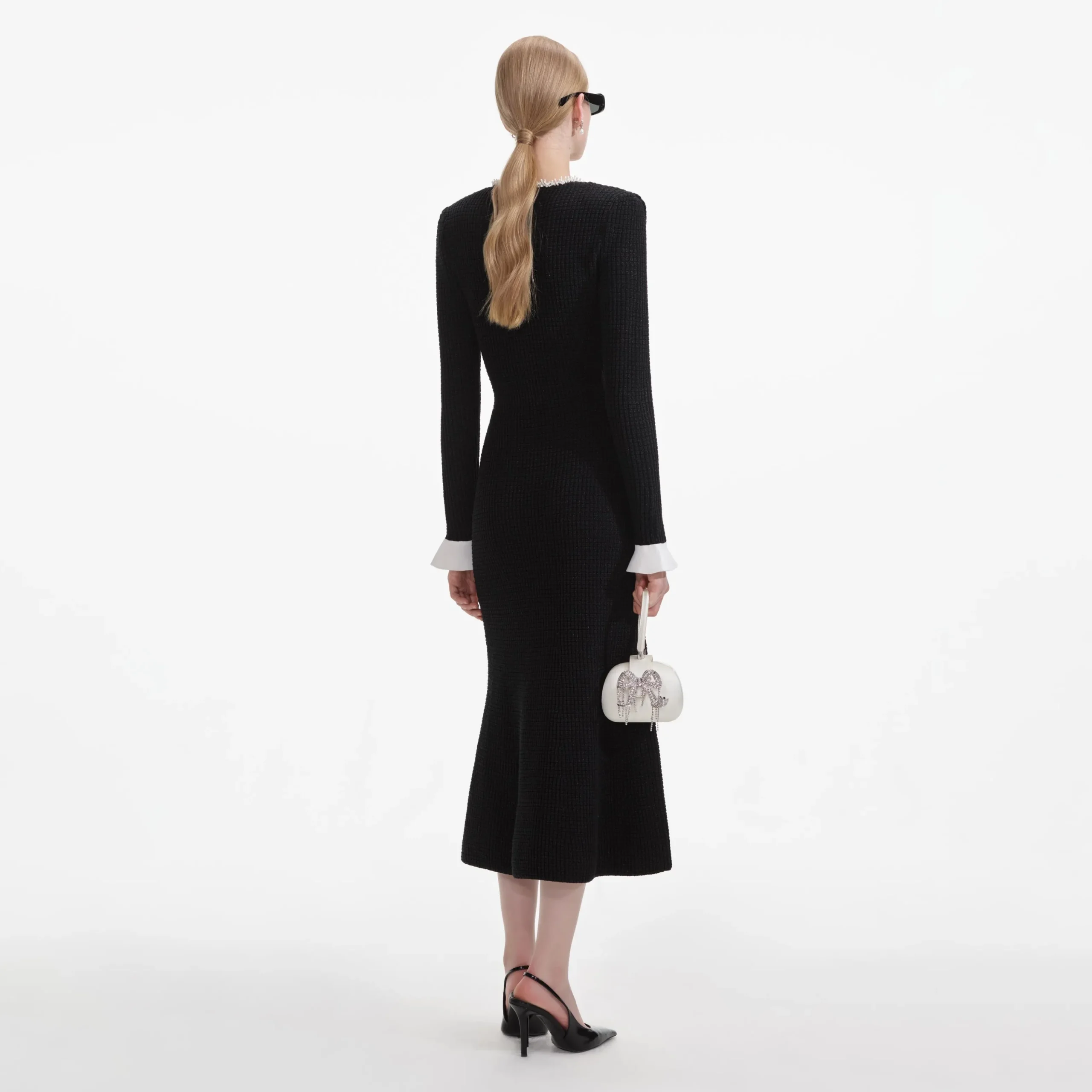 Pearl Trim Knit Midi Dress^self-portrait Cheap