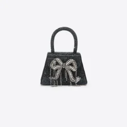 Rhinestone Embellished Micro Bow Bag^self-portrait Fashion