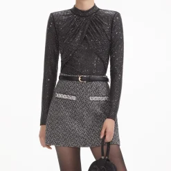 Rhinestone Mesh Top^self-portrait Discount