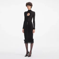 Ruffle Knit Midi Skirt^self-portrait New