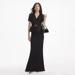 Sequin Boucle Maxi Dress^self-portrait Cheap