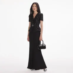 Sequin Boucle Maxi Dress^self-portrait Cheap