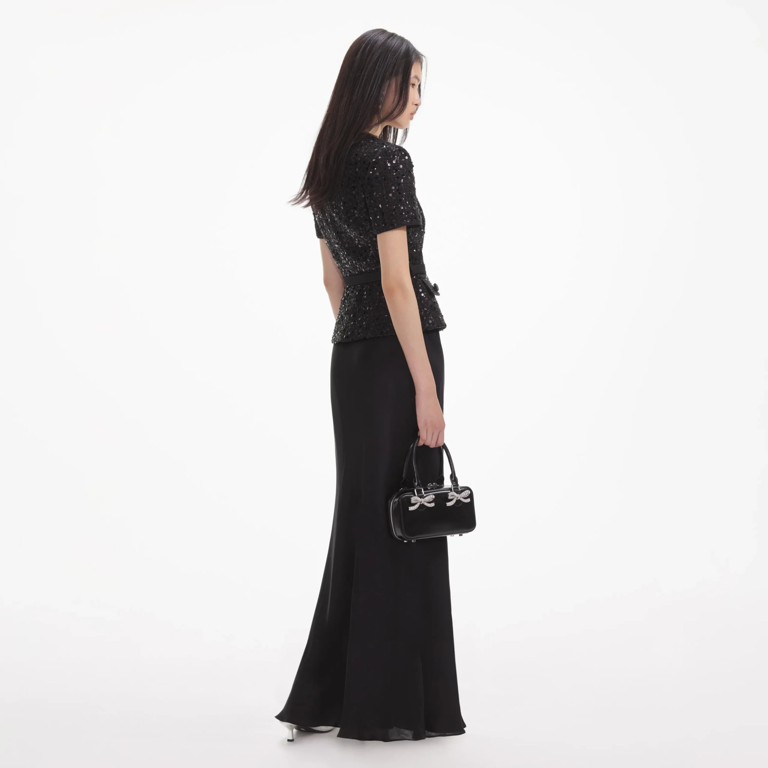 Sequin Boucle Maxi Dress^self-portrait Cheap