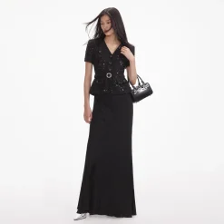 Sequin Boucle Maxi Dress^self-portrait Cheap