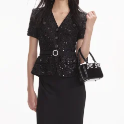 Sequin Boucle Maxi Dress^self-portrait Cheap