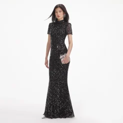 Square Rhinestone Mesh Maxi Dress^self-portrait Cheap