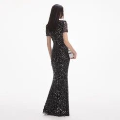 Square Rhinestone Mesh Maxi Dress^self-portrait Cheap