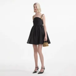 Taffeta Embellished Mini Dress^self-portrait Cheap