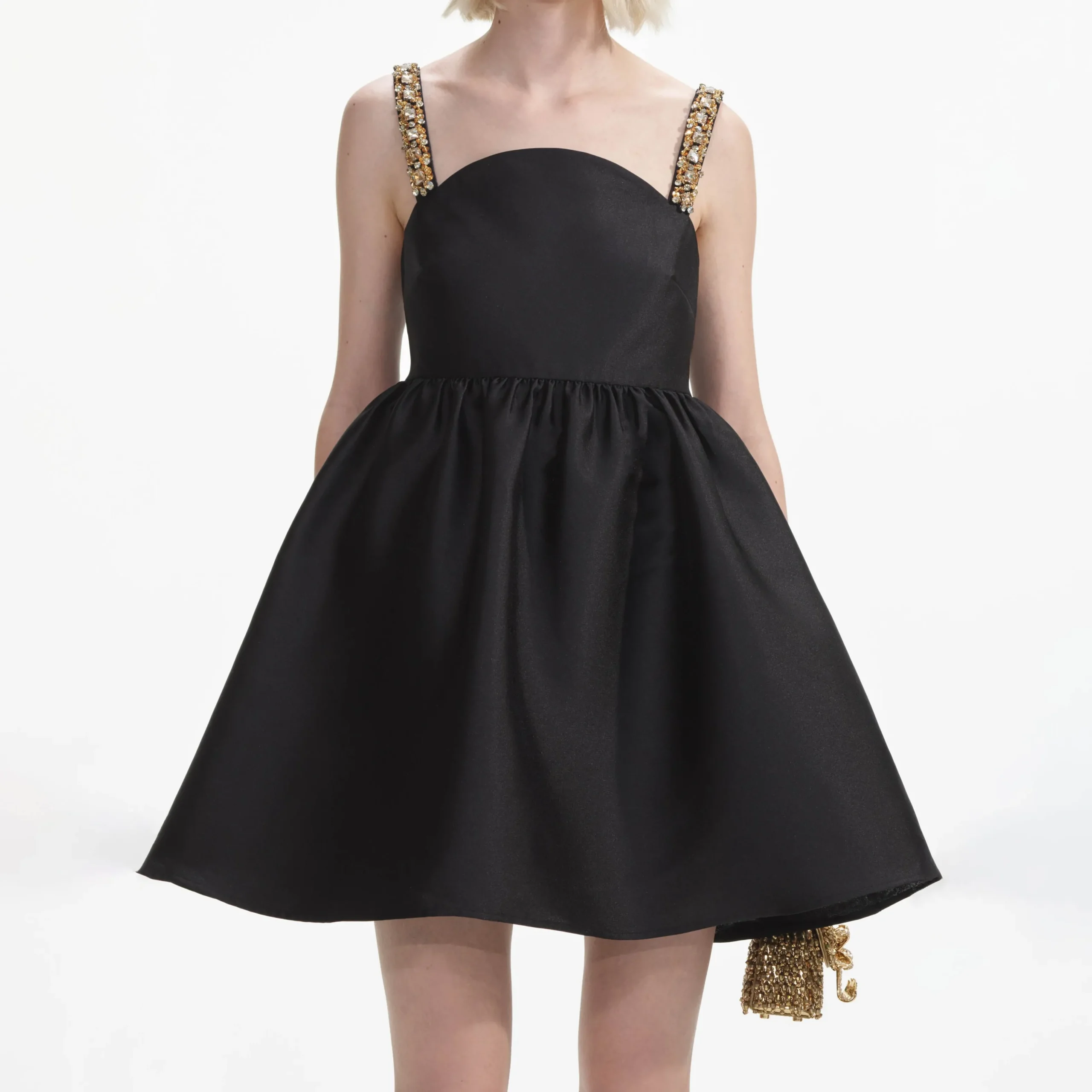 Taffeta Embellished Mini Dress^self-portrait Cheap