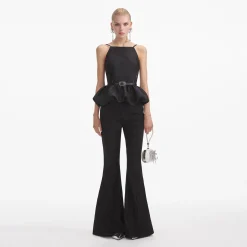 Taffeta Peplum Top^self-portrait Best Sale