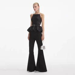 Taffeta Peplum Top^self-portrait Best Sale