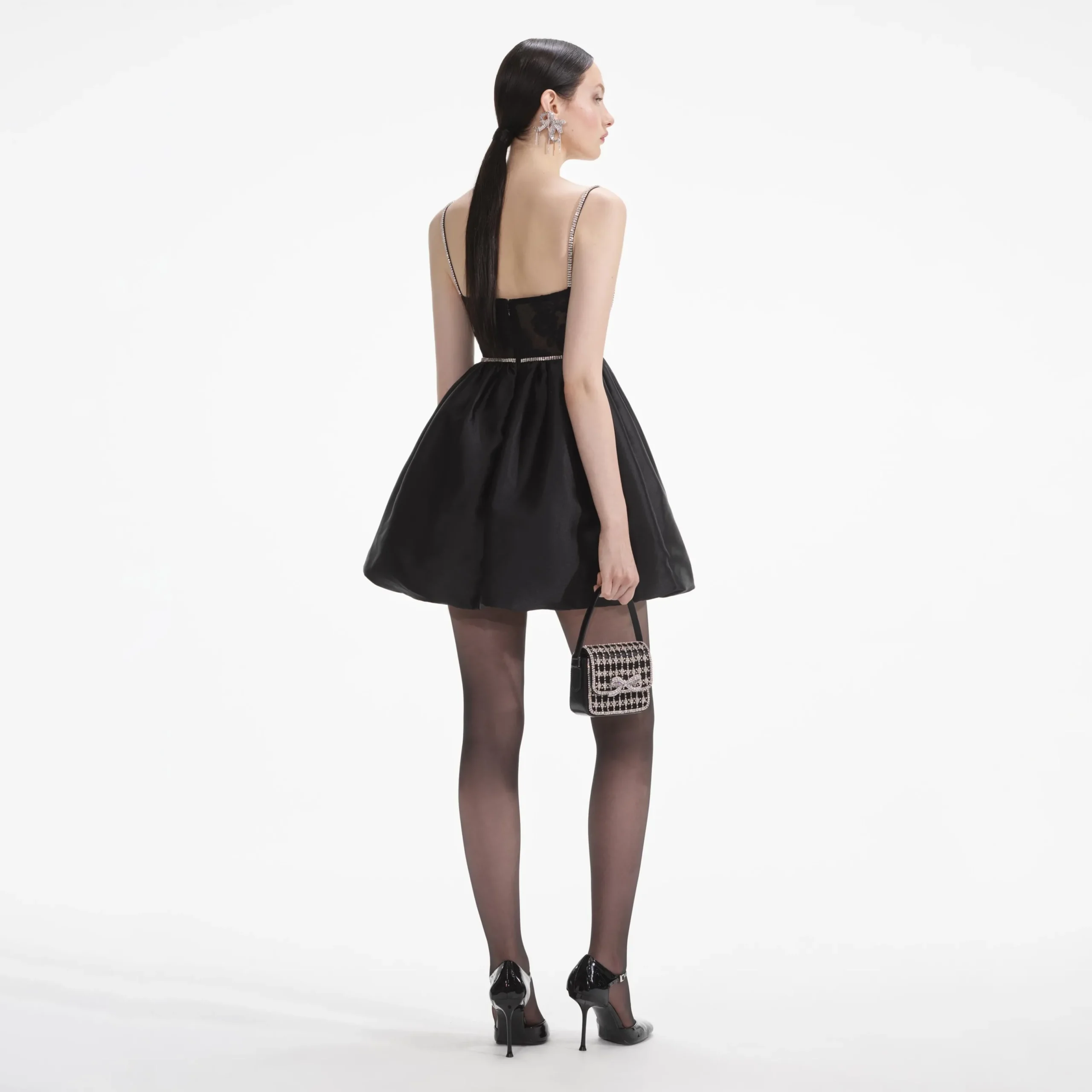 Taffetta Diamante Mini Dress^self-portrait Fashion