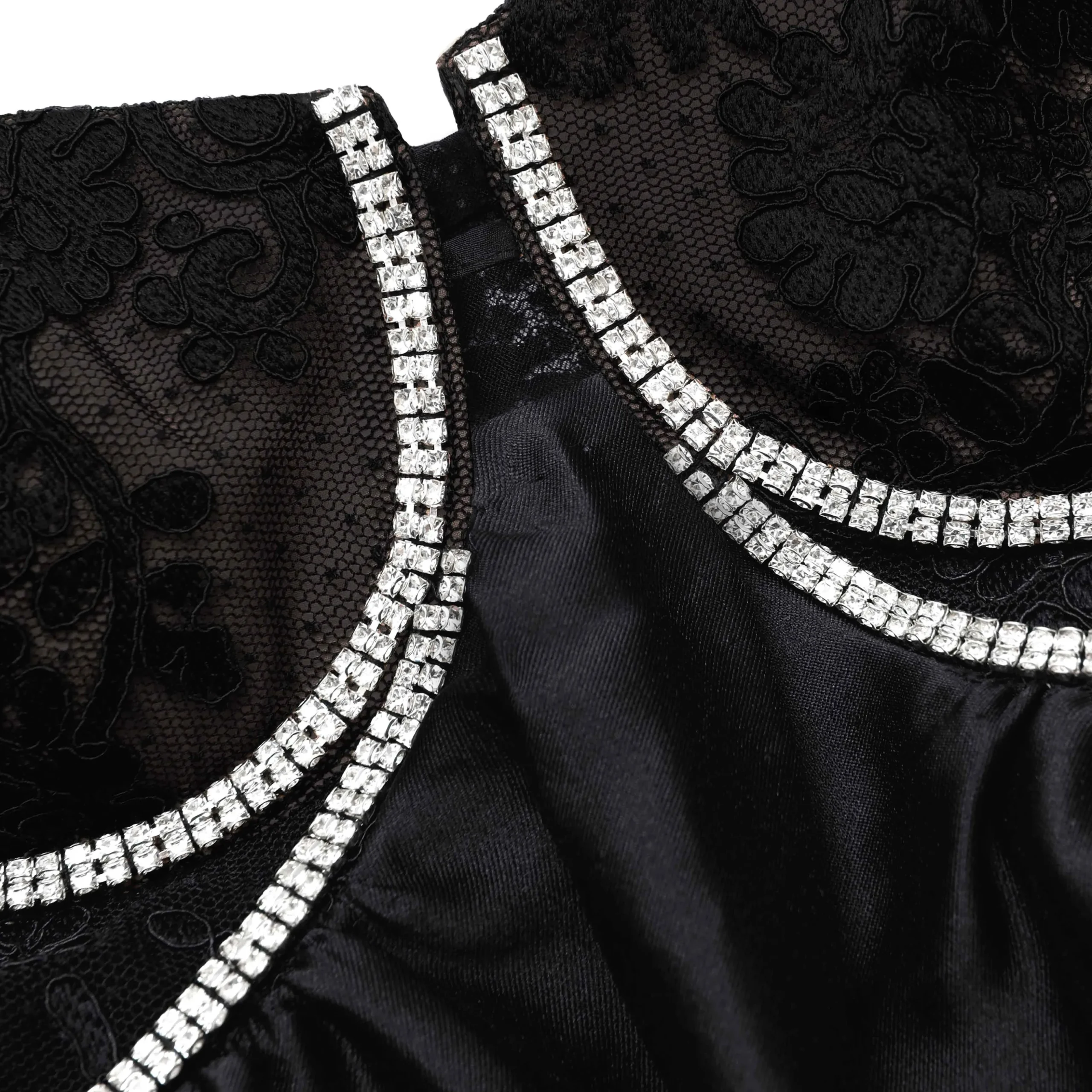 Taffetta Diamante Mini Dress^self-portrait Fashion