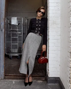 Textured Knit Peplum Jacket^self-portrait Shop