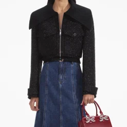 Tinsel Boucle Bomber Jacket^self-portrait Flash Sale