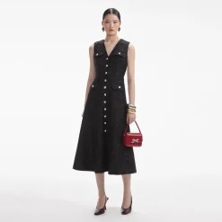 Tinsel Boucle Buttoned Midi Dress^self-portrait Online