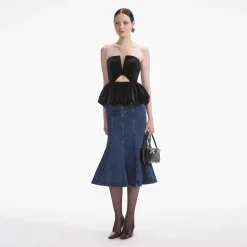 Velvet Bandeau Top^self-portrait Online