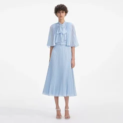 Chiffon Cape Midi Dress^self-portrait Hot