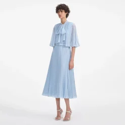 Chiffon Cape Midi Dress^self-portrait Hot