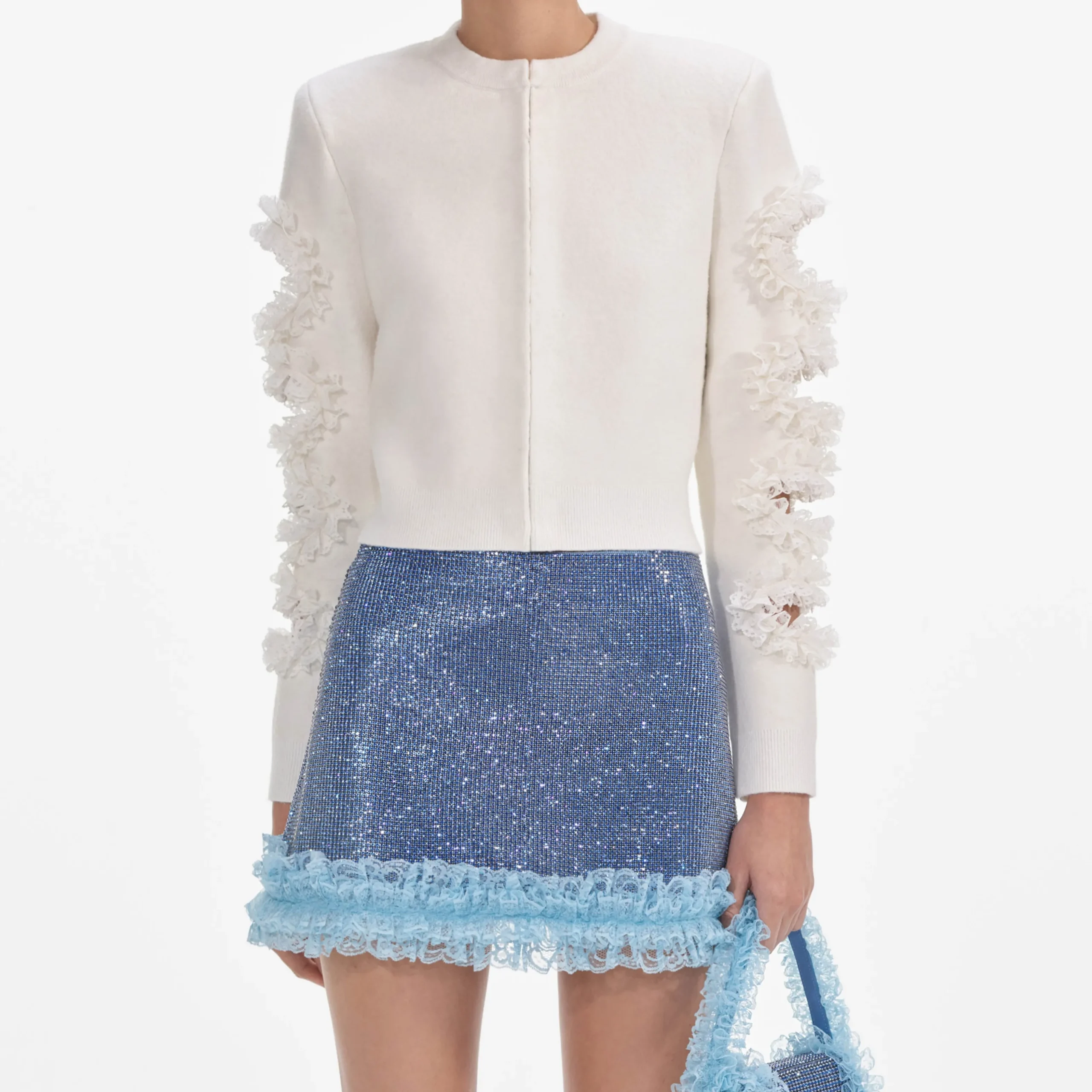 Crystal Chainmail Mini Skirt^self-portrait Best Sale