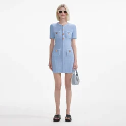 Jewel Button Knit Mini Dress^self-portrait Online