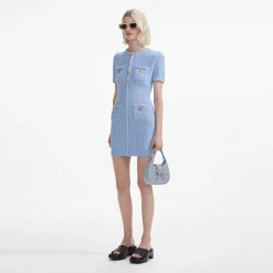 Jewel Button Knit Mini Dress^self-portrait Online