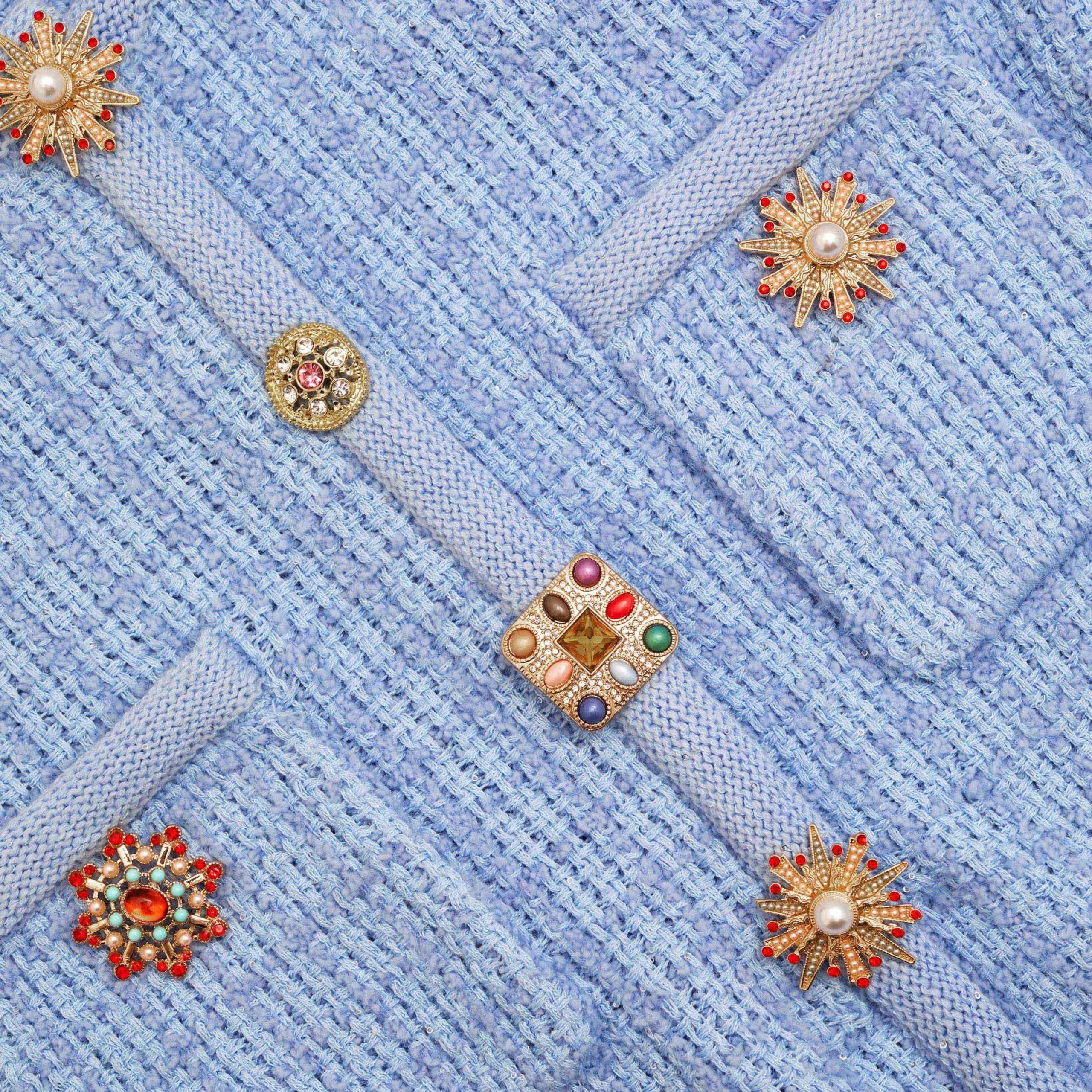 Jewel Button Knit Mini Dress^self-portrait Online