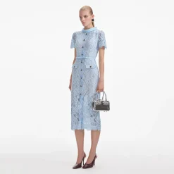 Lace Button Midi Dress^self-portrait Clearance
