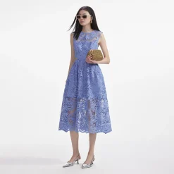 Lace Cut Out Midi Dress^self-portrait Fashion