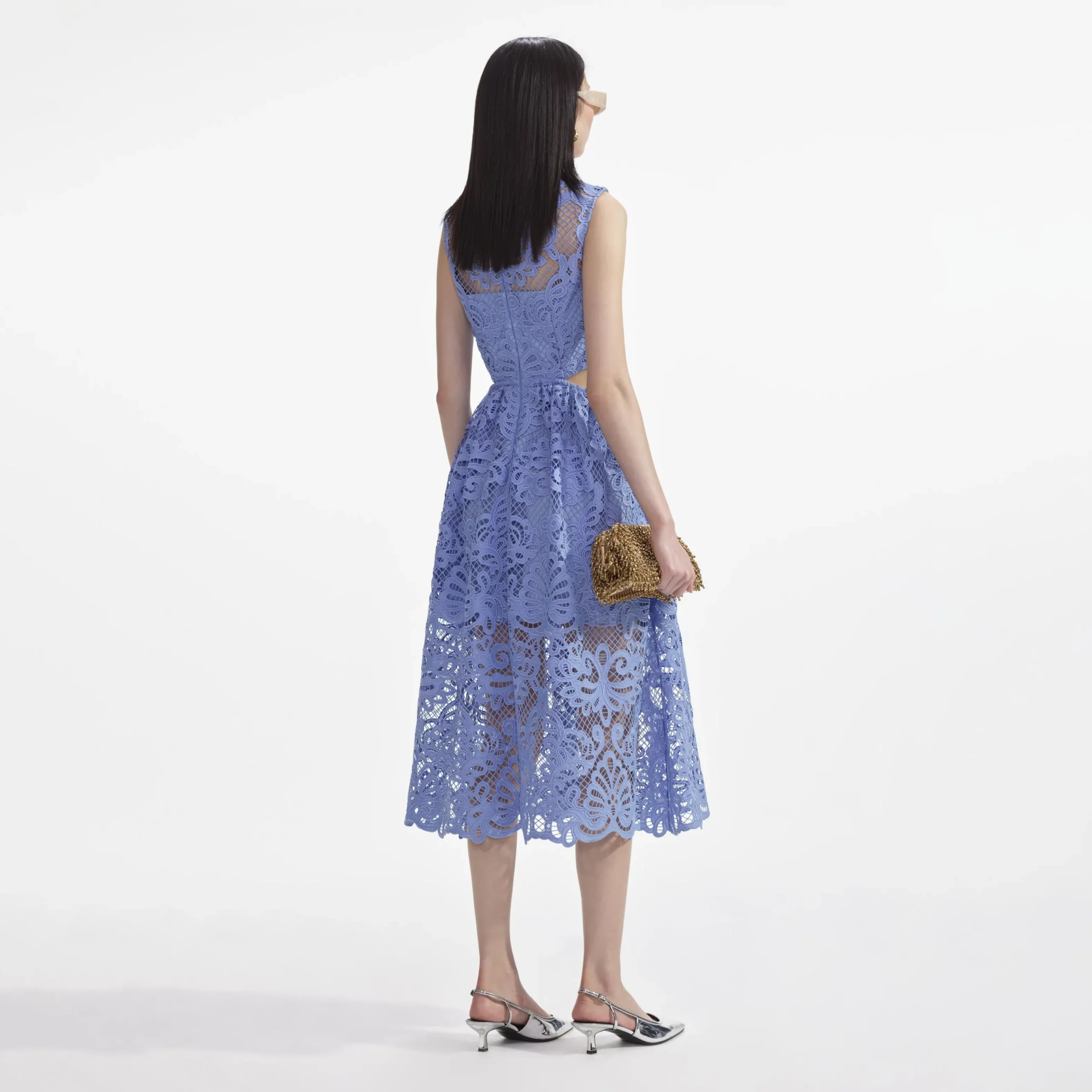 Lace Cut Out Midi Dress^self-portrait Fashion