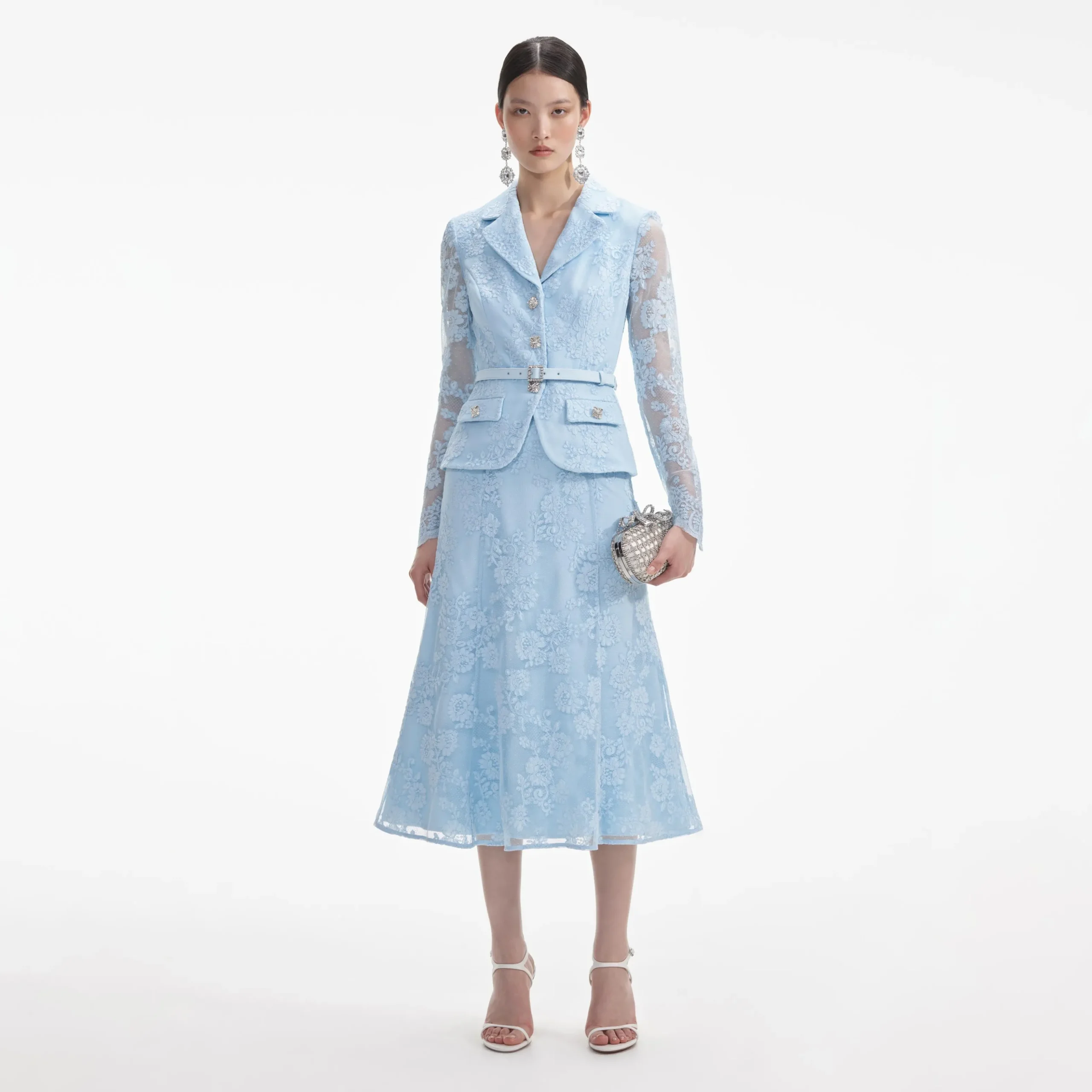 Lace Tailored Midi Dress^self-portrait Best