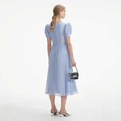Metallic Chiffon Midi Dress^self-portrait Best Sale