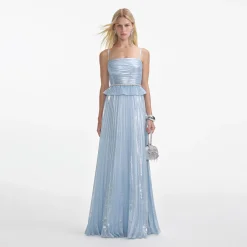 Metallic Maxi Dress^self-portrait Cheap
