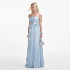 Metallic Maxi Dress^self-portrait Cheap