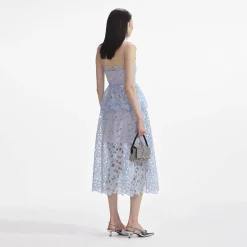 Organza Lace Midi Dress^self-portrait Shop