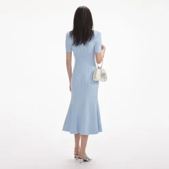 Pointelle Knit Midi Dress^self-portrait Fashion
