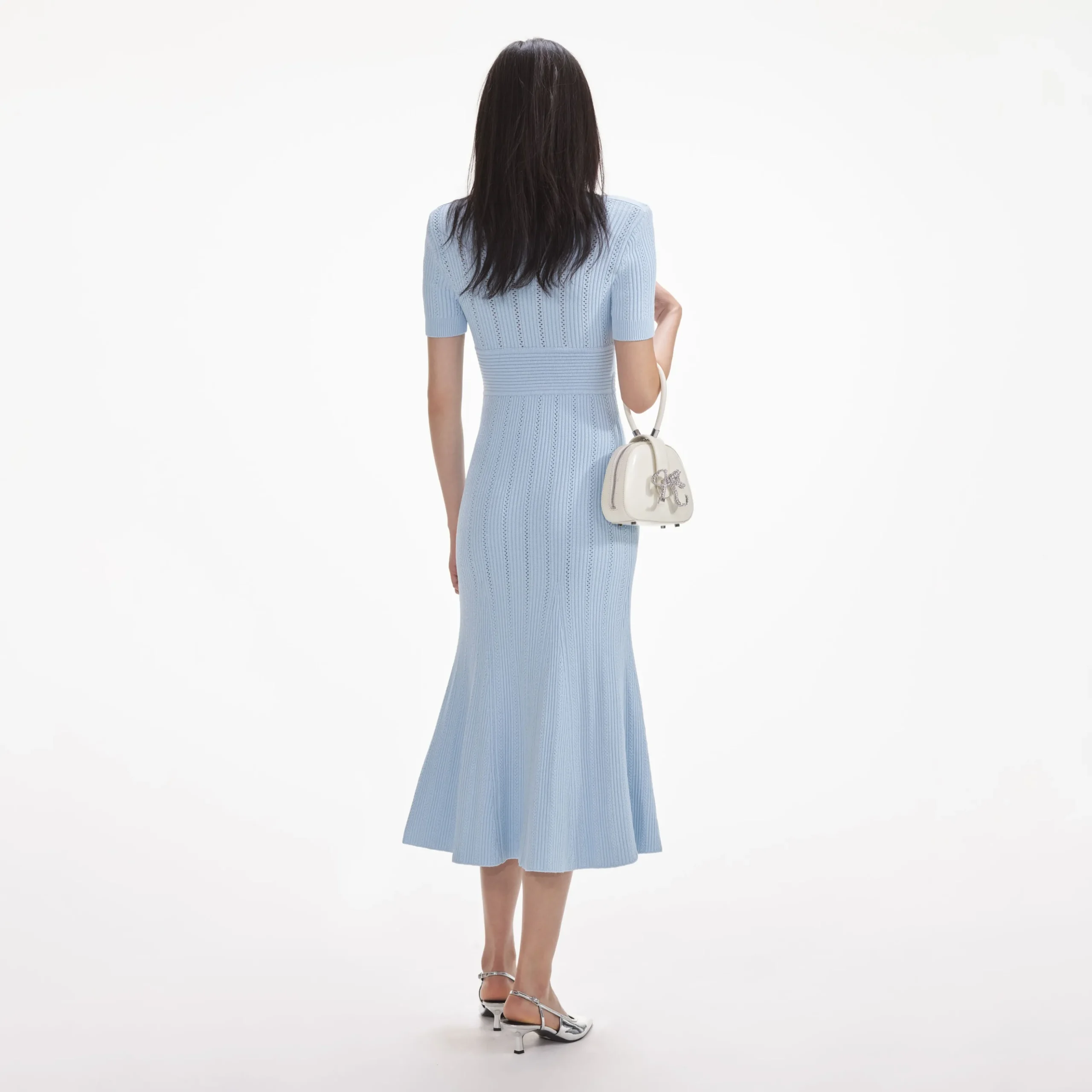 Pointelle Knit Midi Dress^self-portrait Fashion