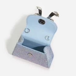 Rhinestone Denim Micro Bow Bag^self-portrait Cheap