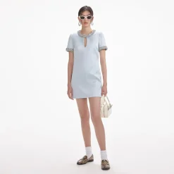 Satin Embellished Mini Dress^self-portrait Best Sale