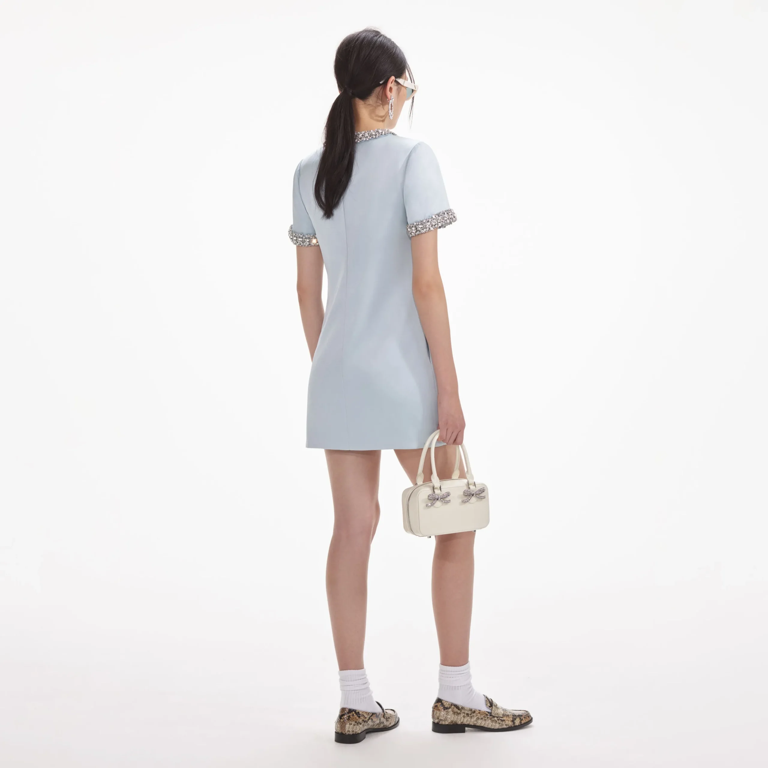 Satin Embellished Mini Dress^self-portrait Best Sale