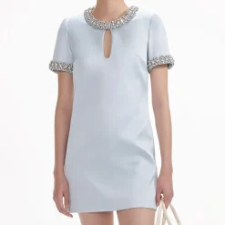 Satin Embellished Mini Dress^self-portrait Best Sale