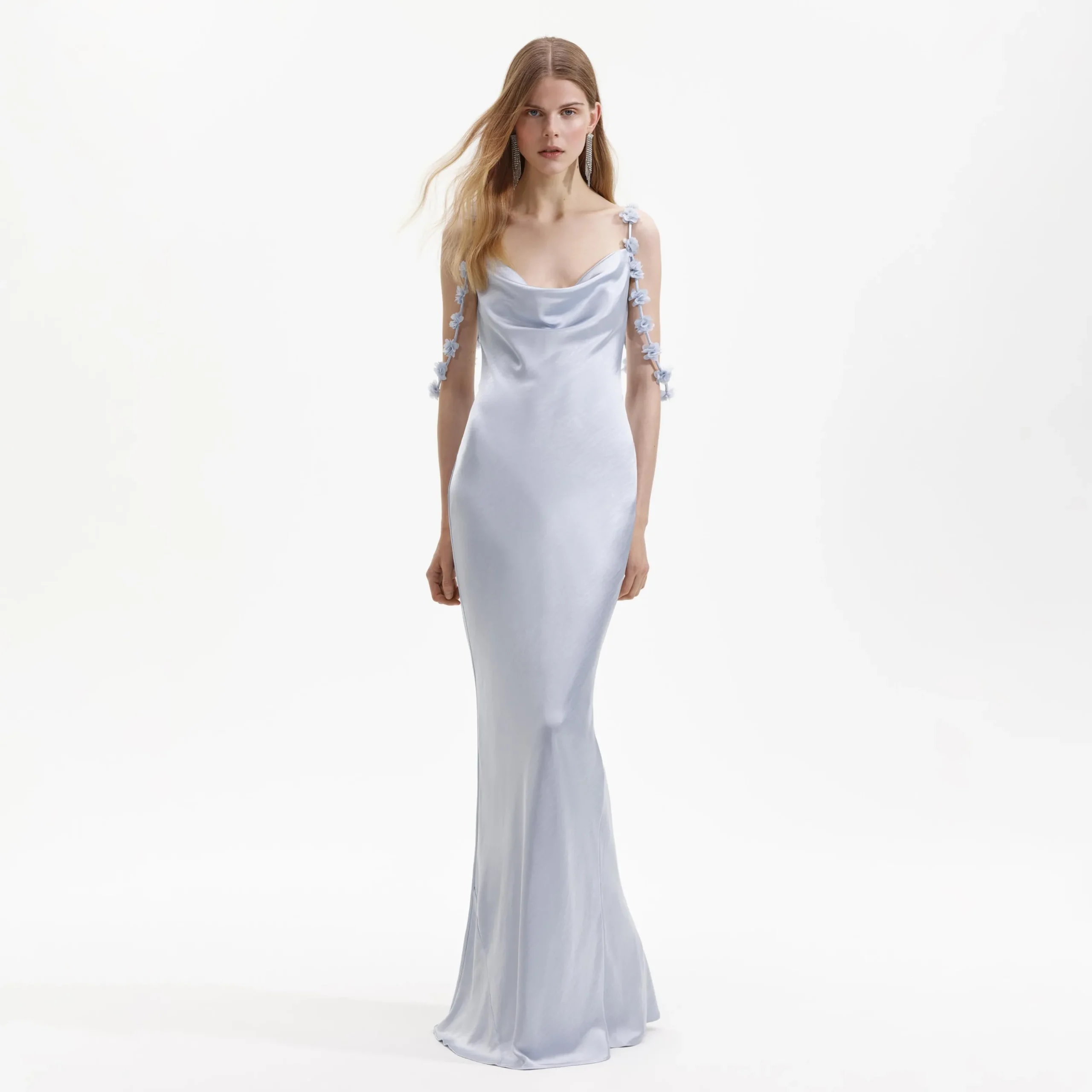Satin Flower Maxi Dress^self-portrait Online