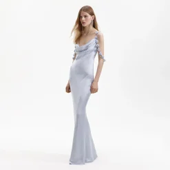 Satin Flower Maxi Dress^self-portrait Online