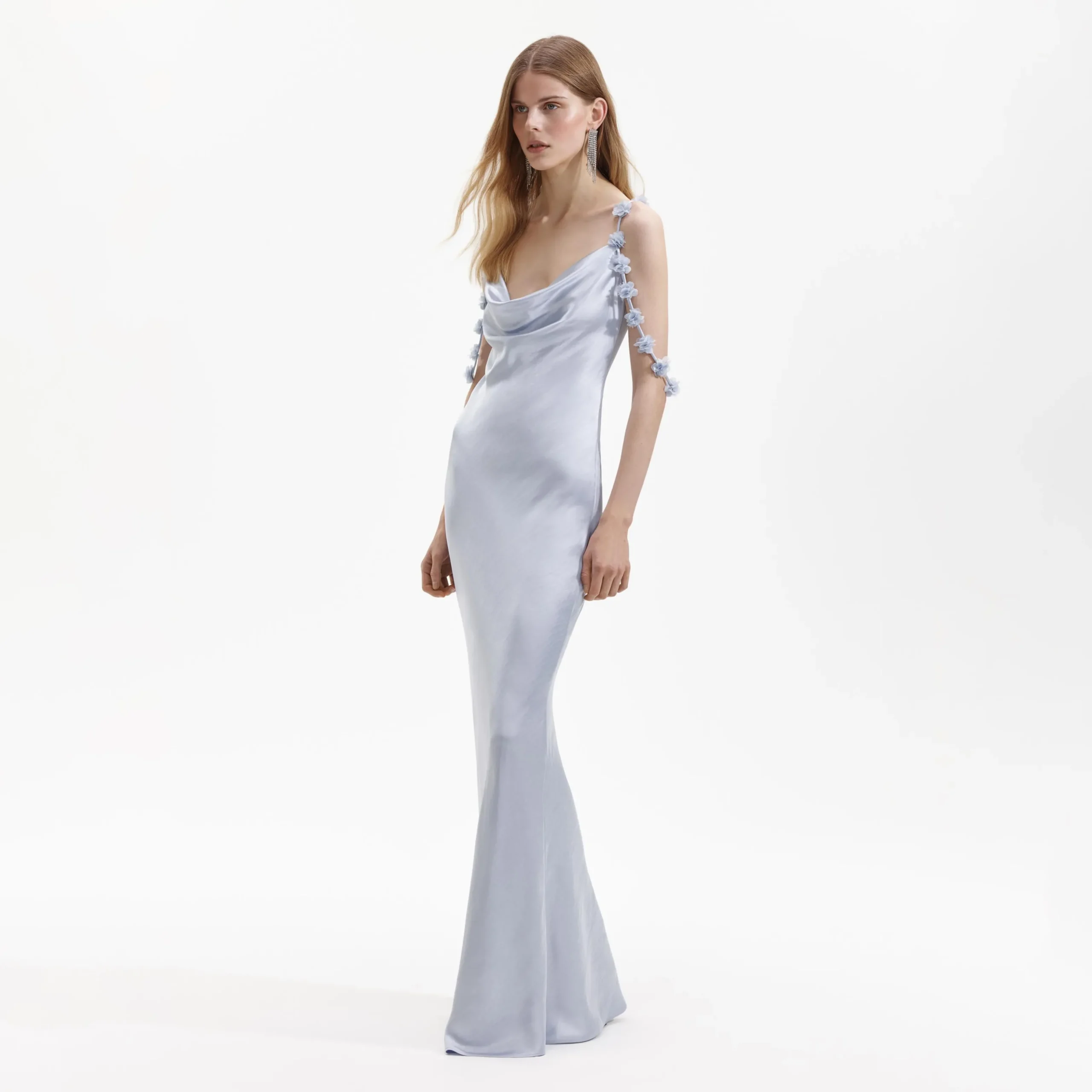Satin Flower Maxi Dress^self-portrait Online