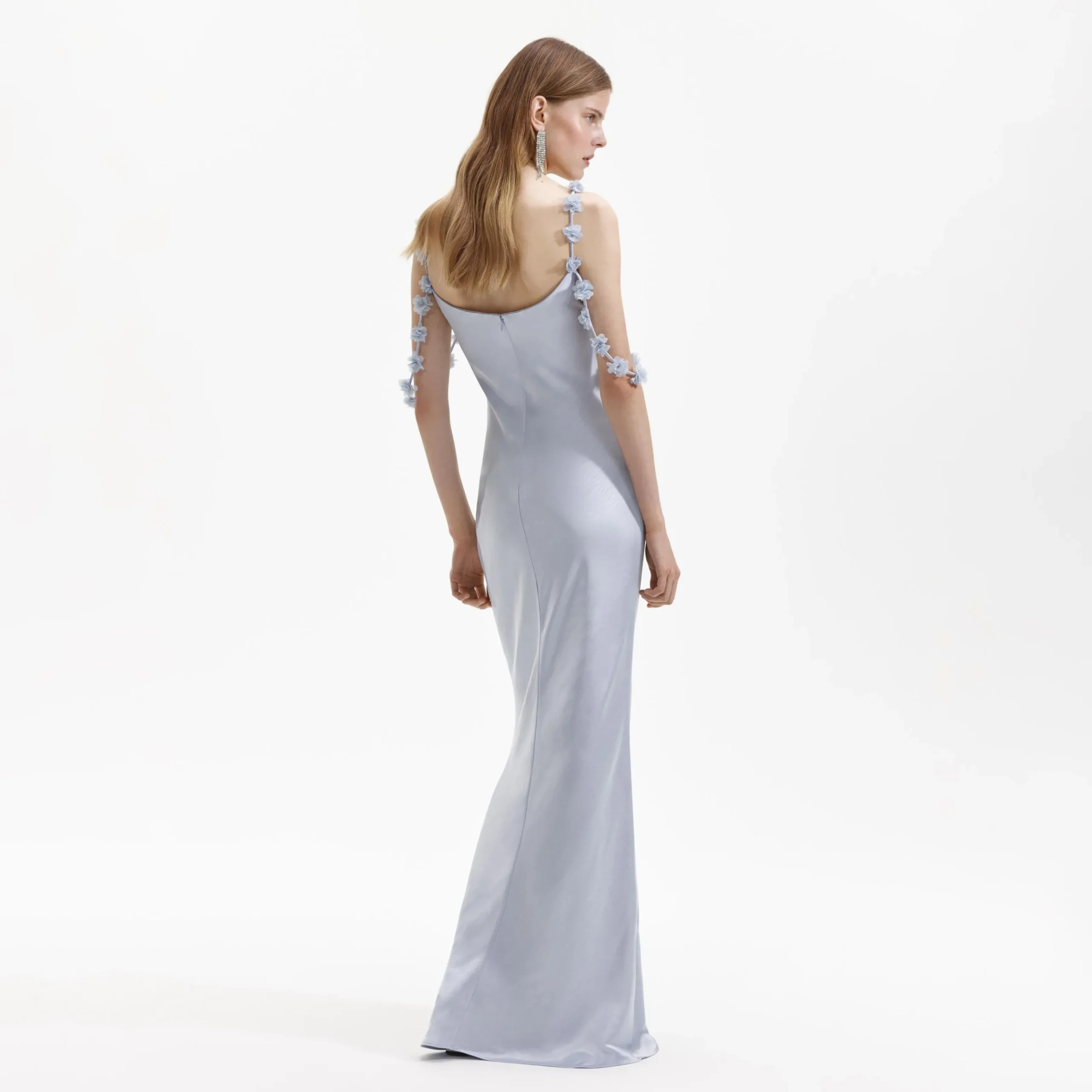 Satin Flower Maxi Dress^self-portrait Online