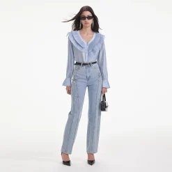 Satin Organza Blouse^self-portrait Store