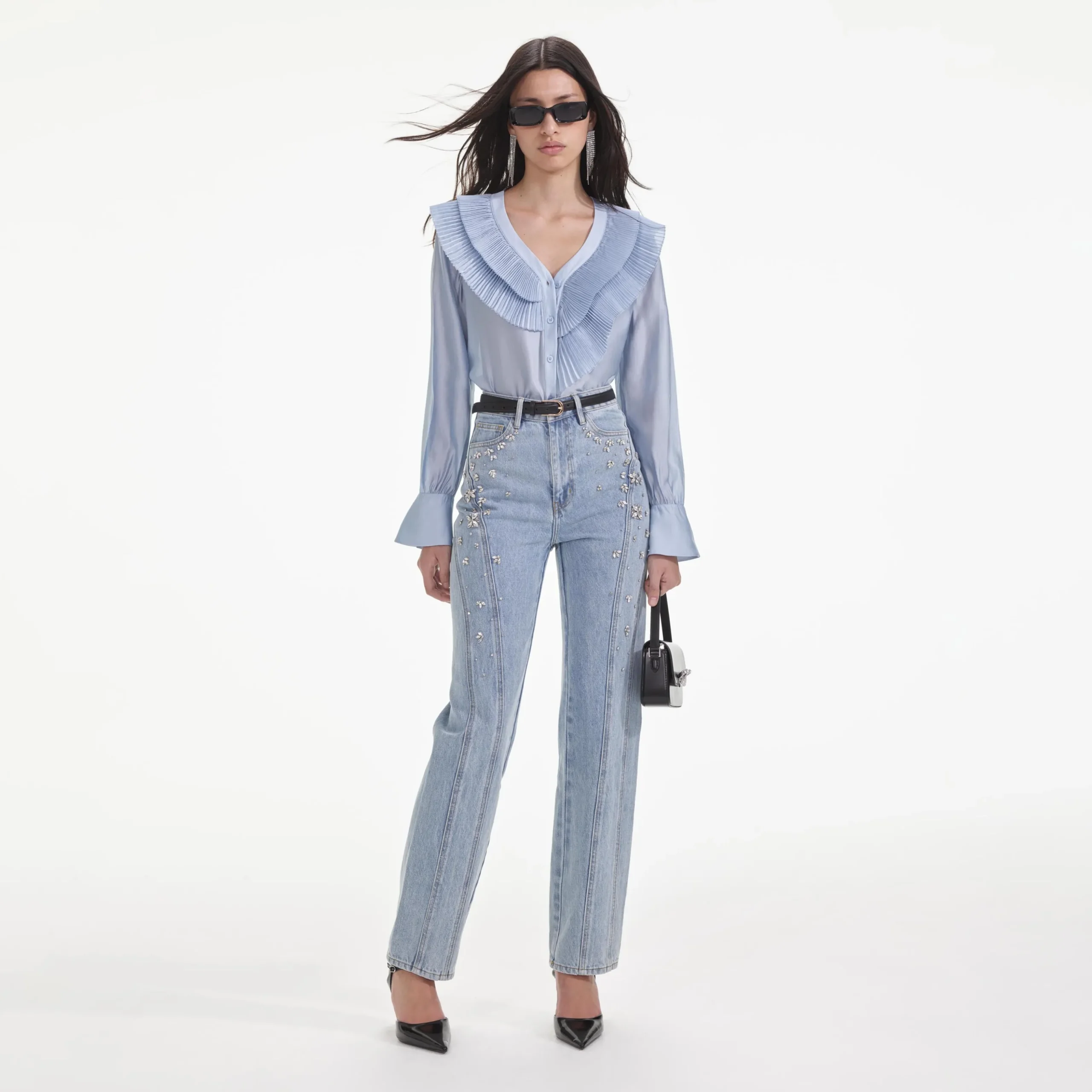 Satin Organza Blouse^self-portrait Store