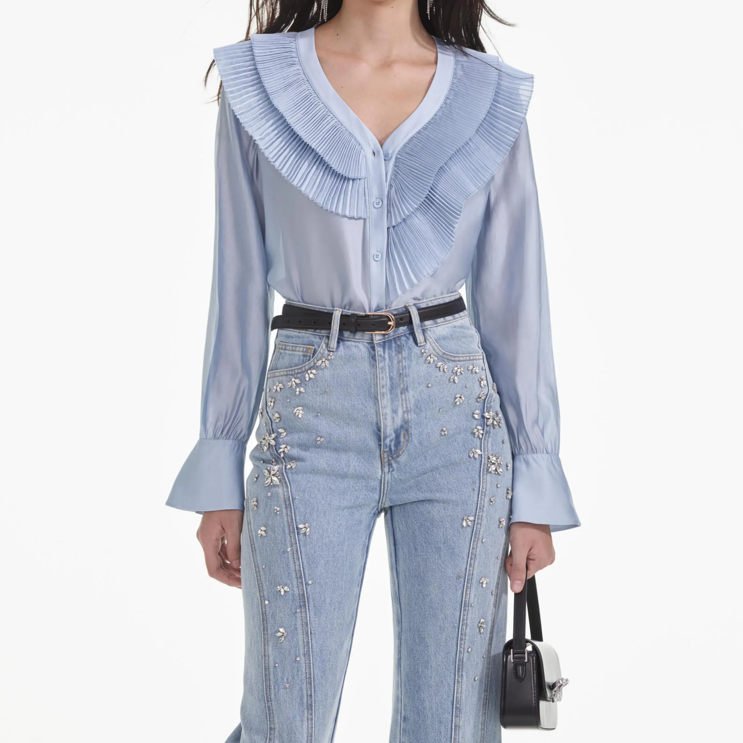 Satin Organza Blouse^self-portrait Store