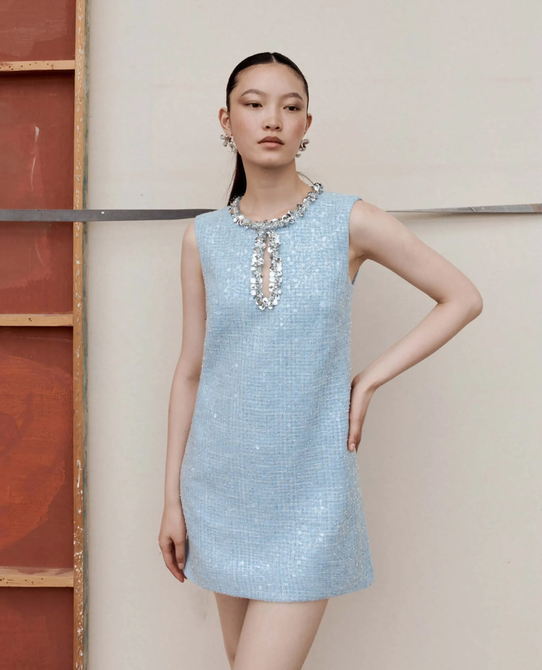 Sequin Boucle Mini Dress^self-portrait Store